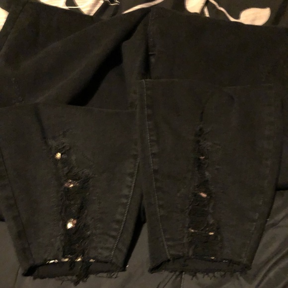 Judy Blue Jeans Black Leopard Mid Rise 22W NWT - Picture 7 of 13